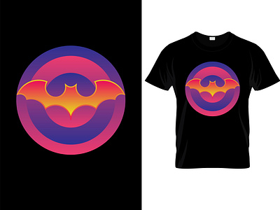 Bat Logo T shirt design for sale