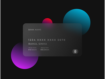 Glassmorphism Credit Card