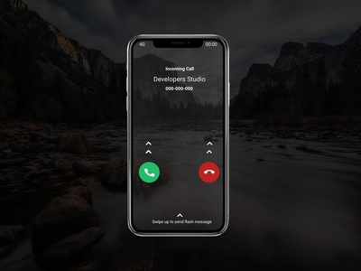Dialer (incoming call) abstract android animation app dailyui flat flat design icon logo materialdesign typography ui uidesign ux web website work