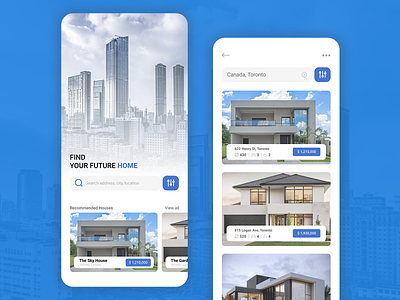 Real Estate Application app application design figma home house online real estate ui ux