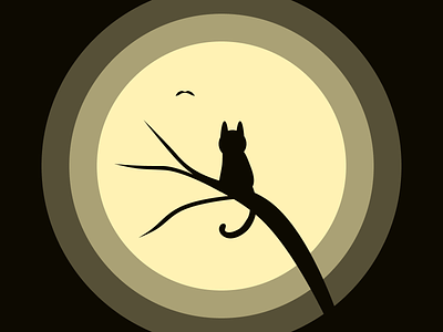 Autumn&Cat&Moon figma illustration vector