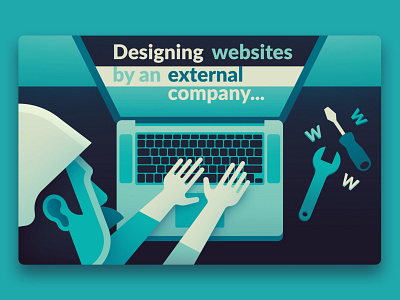 Websites basic business color illustration illustrator laptop marketing monochromatic simple vector website