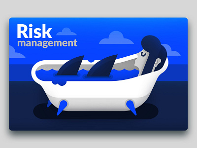 Risk Management basic business color funny illustration illustrator management marketing monochromatic risk shark simple vector