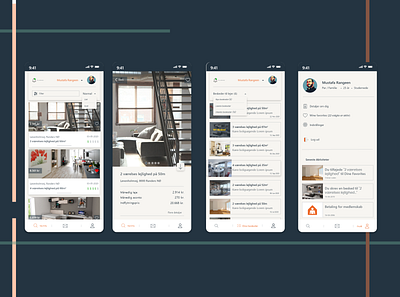 App design - BoligPortalen (Rent Apartments, rooms, and house) 2020 design app appdesign flat redesign rental rooms ui ux xd design