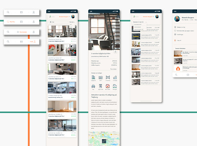 App design 2020 design app appdesign flat redesign tuesday rental rooms ui ux webdesign xd design