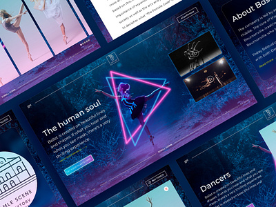 Ballet - The beauty and perfection ballerina ballet design neon light photoshop ui ux website concept website design xd design