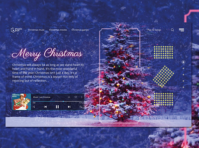 Merry Christmas 2019 2019 christmas concept concept design landingpage music onepage photoshop webdesign website xd design
