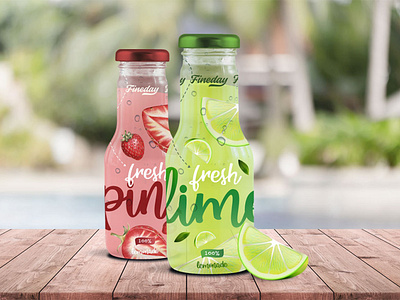 Fineday Fresh Drink Label Design