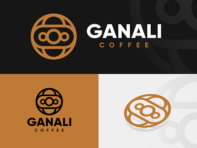 Ganali Coffee Logo abstract beans branding clever logo coffeeshop concept creative identity logo logo design logo presentation