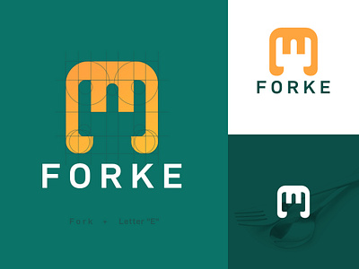 Forke Logo Design Exploration branding clever logo concept e logo exploration fork logo logo design logo designer logo presentation monogram