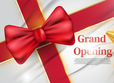 Grand Opening Design branding design grand opening illustration illustrator logo opening ribbon ui ux vector