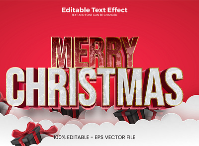 Merry Christmas Text Effect christmas design gaminglogo illustration illustrator merr ux vector