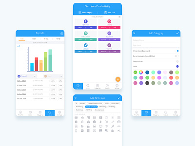 Time Tracking App app ui