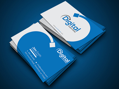 Digital Business card branding business card clean design flat icon identity logo typography vector
