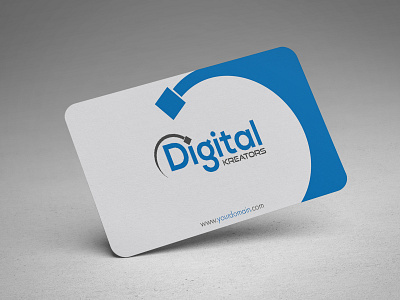 Digital business card design branding business card clean design flat icon identity logo typography vector