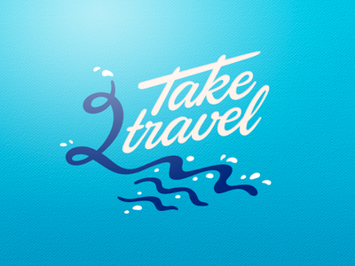 Travel label logotype tarvel vacation water