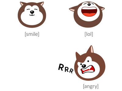 Emoticons Dogs. Part 2