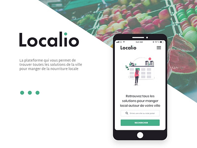 School project - Localio app design food ui ux web