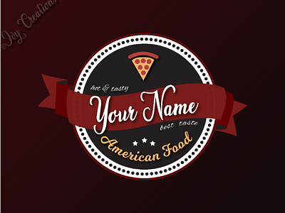 Retro pizza sample logo