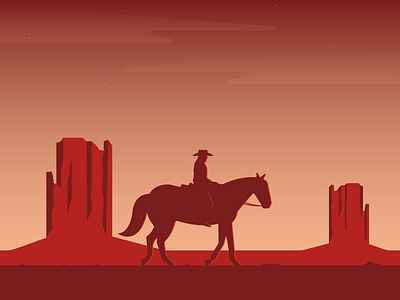Badlands badlands cowboy illustraion illustration illustration art illustration digital illustrations minimalist seattle simple