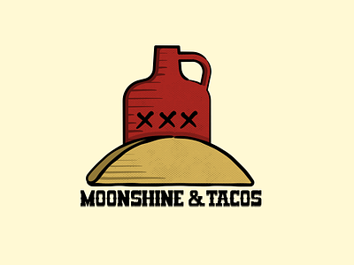Moonshine & Tacos illustraion illustration illustration art illustration digital illustrations illustrator minimalist retro seattle simple