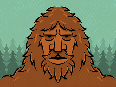 Squatch illustraion illustration illustration art illustration digital illustrations illustrator minimalist retro seattle simple