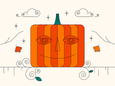 Fall fall illustraion illustration illustration art illustration digital illustrations minimalist pumpkin retro seattle simple