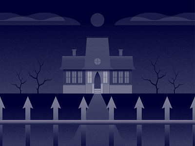 Haunted House halloween halloween design haunted house illustraion illustration illustration art illustration digital illustrations minimalist seattle simple