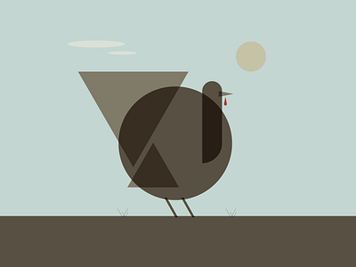 Mid-Century Turkey illustraion illustration illustration art illustration digital illustrations minimalist retro seattle simple thanksgiving thursday turkey