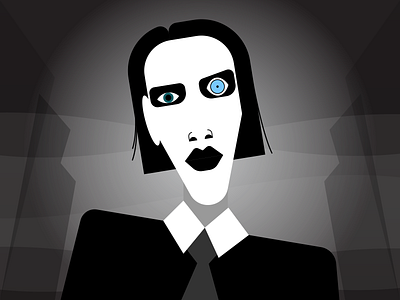 Marilyn Manson caricature illustraion illustration illustration art illustration digital illustrations marilynmanson minimalist seattle simple