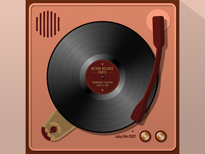 Record Release illustraion illustration illustration art illustration digital illustrations minimalist music record recordplayer recordrelease retro seattle vinyl