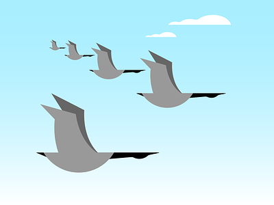Formation formation geese illustraion illustration illustration art illustration digital illustrations minimalist seattle