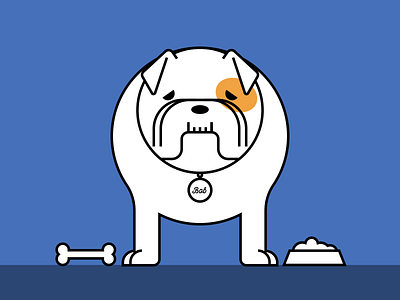 Bob the Bull Dog bob bulldog dog illustraion illustration illustration art illustration digital illustrations minimalist seattle