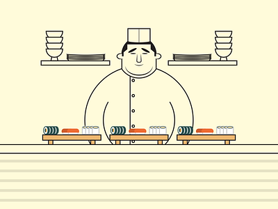 Sushi illustraion illustration illustration art illustration digital illustrations minimalist seattle