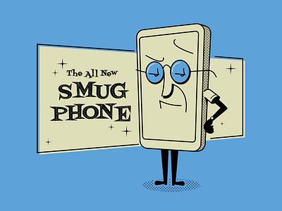The Smug Phone illustraion illustration illustration art illustration digital illustrations minimalist seattle