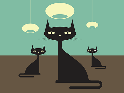 Cats illustraion illustration illustration art illustration digital illustrations minimalist seattle