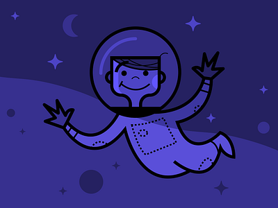 Space Boy illustraion illustration illustration art illustration digital illustrations minimalist seattle