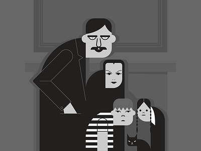The Addams Family illustraion illustration illustration art illustration digital illustrations minimalist seattle