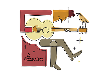 El Guitarrista illustraion illustration illustration art illustration digital illustrations minimalist seattle