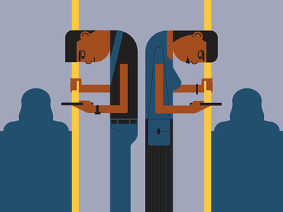 The Commute bus commute illustraion illustration illustration art illustration digital illustrations minimalist seattle