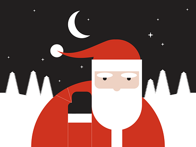 Night Shift christmas illustraion illustration illustration art illustration digital illustrations minimalist santa seattle