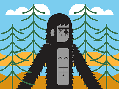 Yeti bigfoot illustraion illustration illustration art illustration digital illustrations minimalist seattle washington yeti