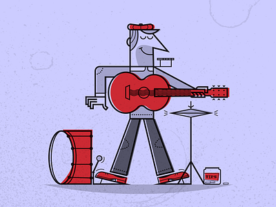 One Man Band illustraion illustration illustration art illustration digital illustrations minimalist seattle