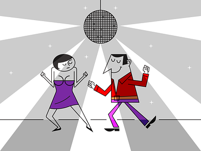 Night Fever dancing disco illustraion illustration illustration art illustration digital illustrations minimalist nightfever seattle