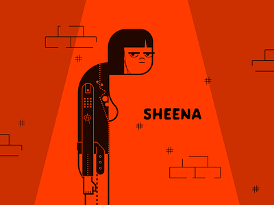 Sheena Is A Punk Rocker illustraion illustration illustration art illustration digital illustrations minimalist punkrock ramones rockandroll seattle sheena