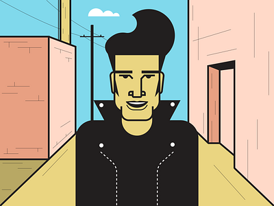 Greaser illustraion illustration illustration art illustration digital illustrations minimalist seattle