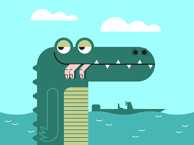 The gator boat will be fun they said... illustraion illustration illustration art illustration digital illustrations minimalist seattle