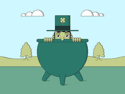 Day Late Dollar Short illustraion illustration illustration art illustration digital illustrations leprechaun minimalist seattle stpaddysday