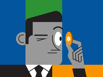 Considering Crypto bitcoin crypto cryptocurrency illustraion illustration illustration art illustration digital illustrations minimalist seattle