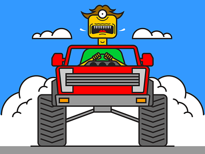 Monster Truck illustraion illustration illustration art illustration digital illustrations minimalist seattle